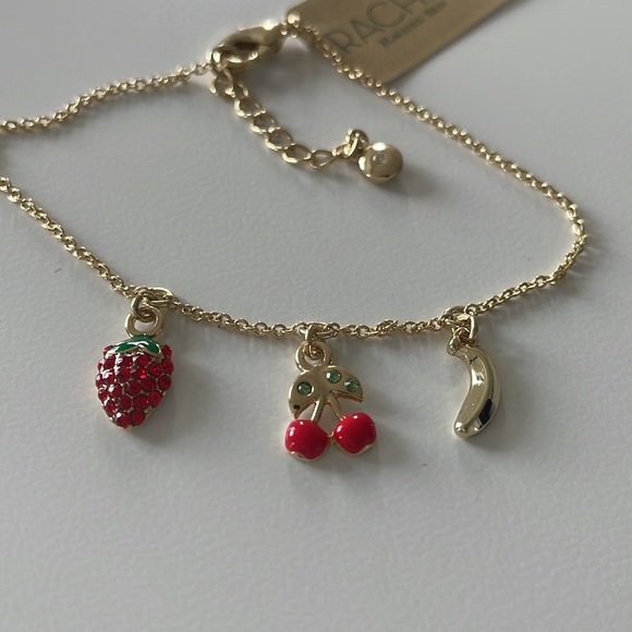 Rachel Roy Dainty Gold Tone Fruit Bracelet - Picture 3 of 6